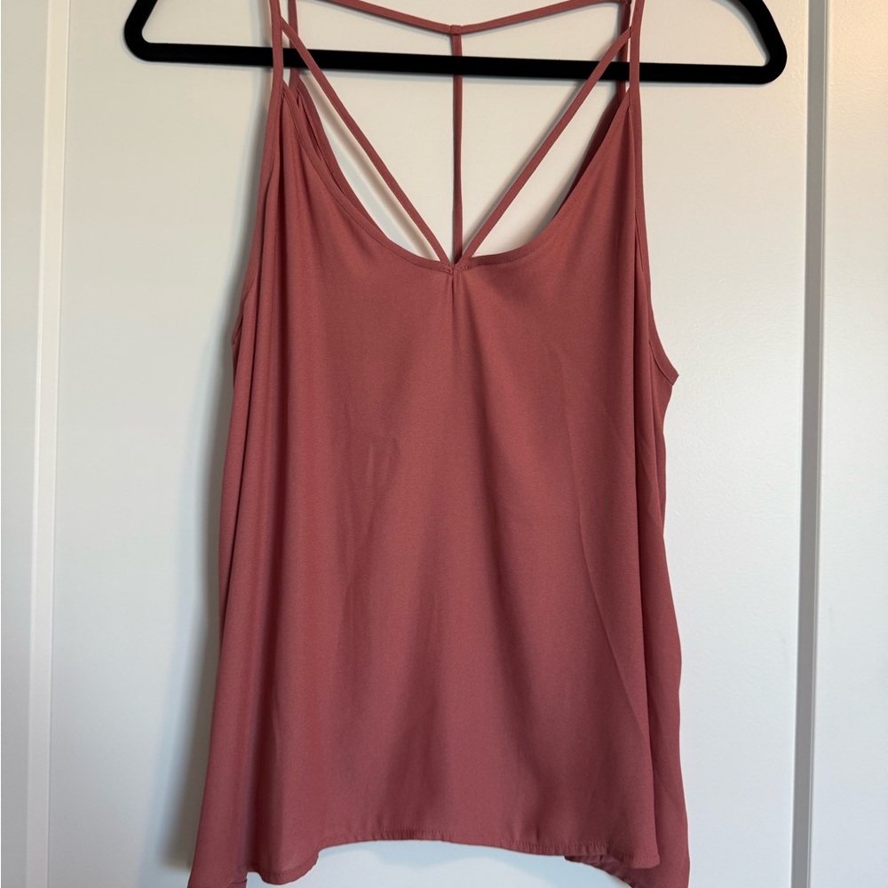 Lush Pink Tank with Strappy Design